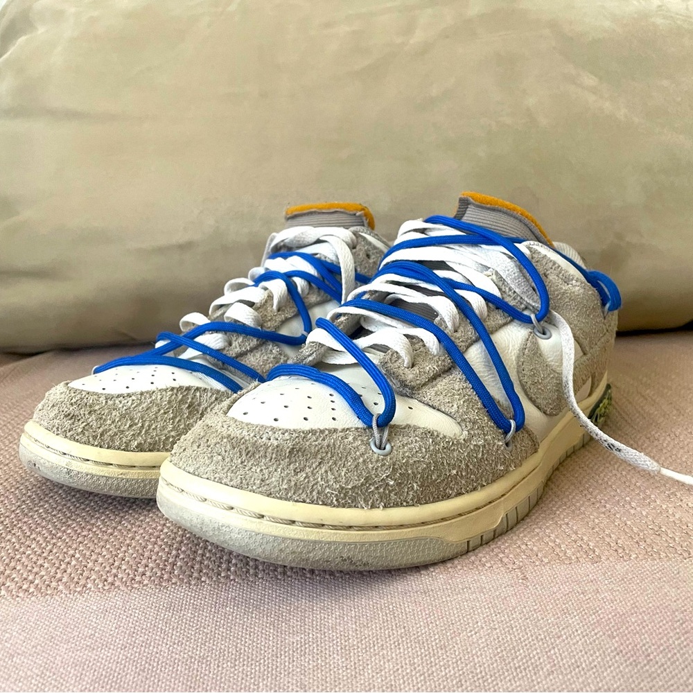 Nike dunk low off white lot 32 of 50 sb
Neutral grey sail white blue
Mens 9.5